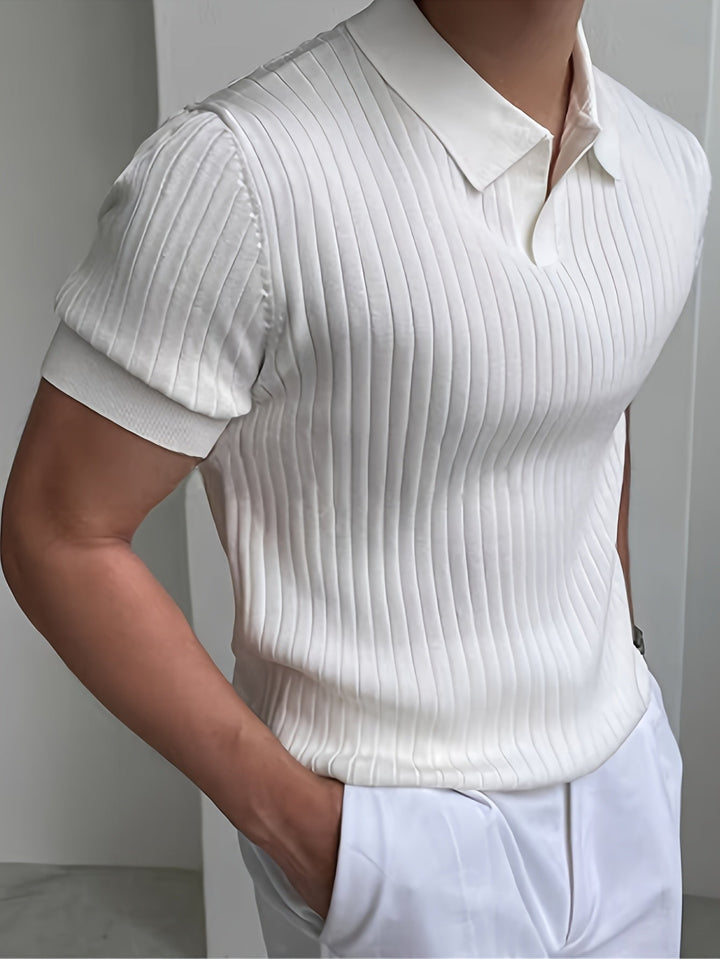 Textured Mesh Summer Shirt for Men - Elena Harper