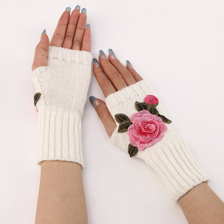 Warm Flower Gloves