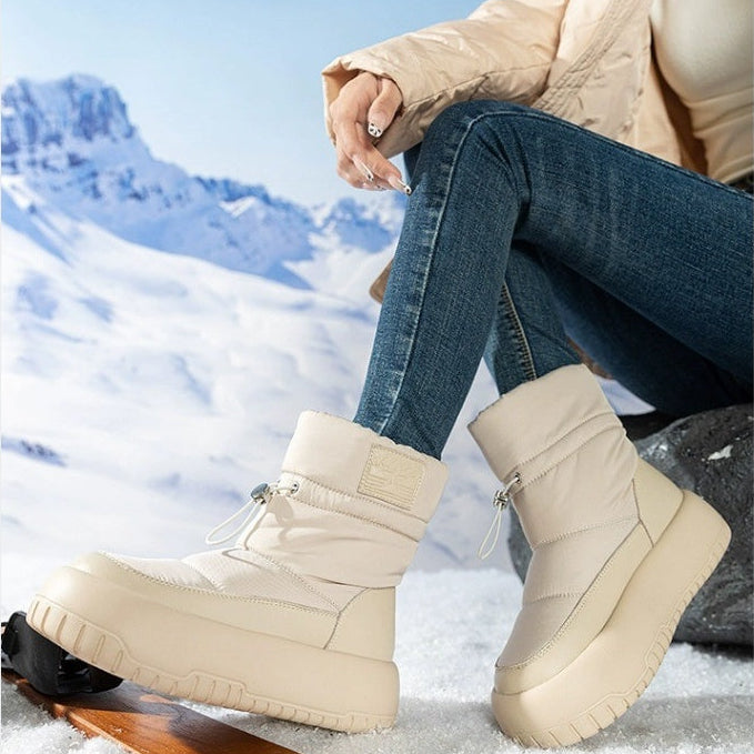 Women's Retro Sport Design Snow Boots - Lina