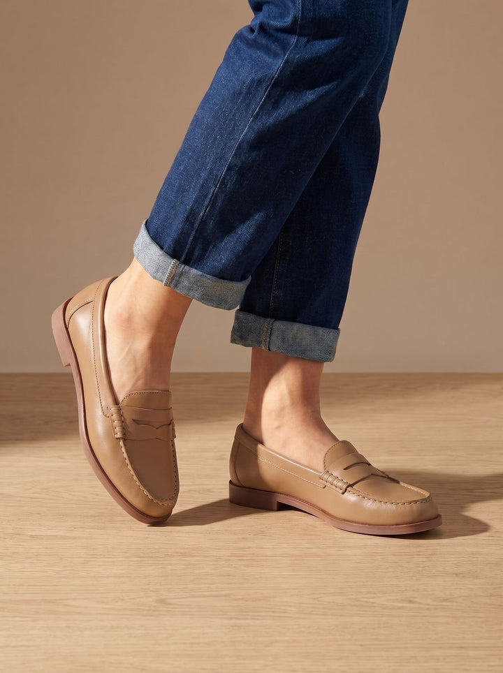 Eliana | Classic and Stylish Women's Penny Leather Loafers
