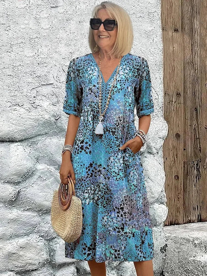 Susan Carefree Boho Midi Dress - Elena Harper