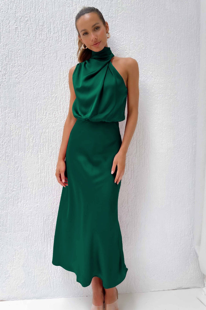 Kangana Maxi Dress with Halter Neck, view 6 - Elena Harper