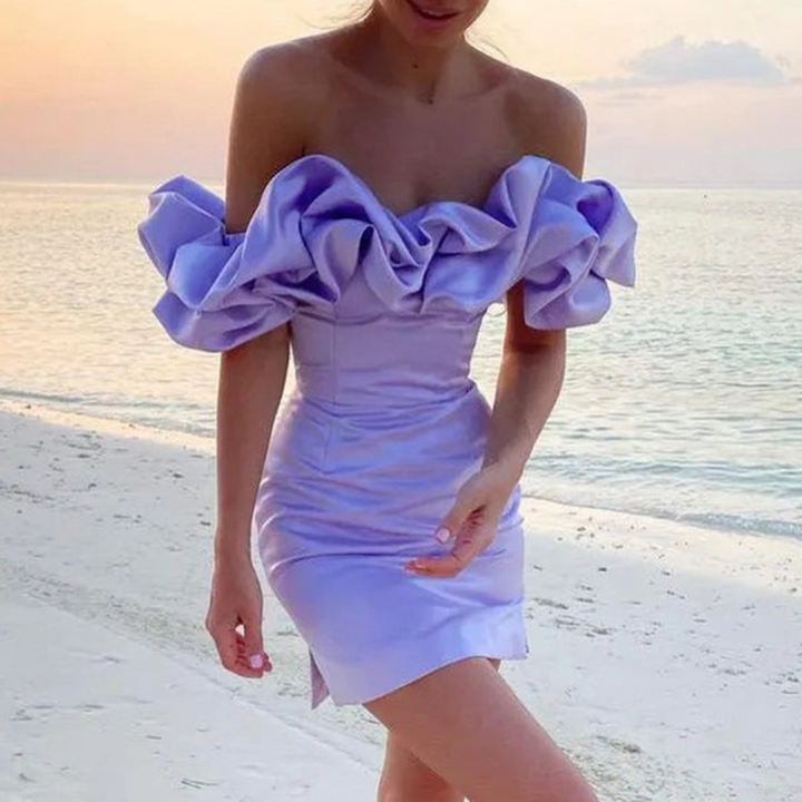 Natascha | Women's Wedding Guest Ruffled Mini Dress