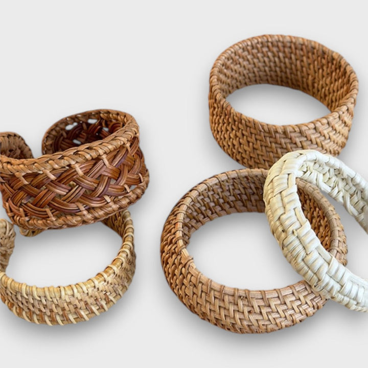 Noelia – Braided Rattan Bracelet