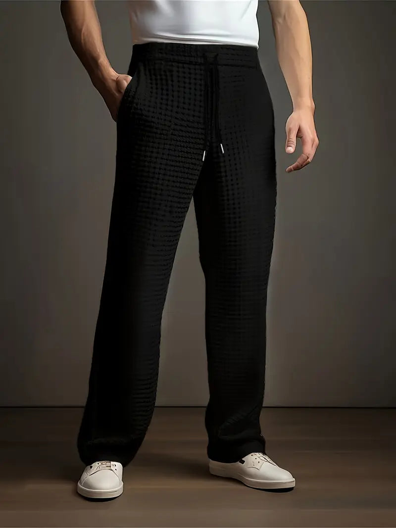 Salvatore Relaxed Textured Pants, view 7 - Elena Harper