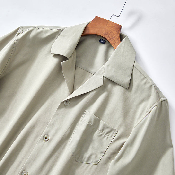 Cuban Collar Shirt for Men - Elena Harper
