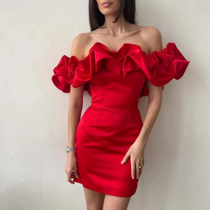 Natascha | Women's Wedding Guest Ruffled Mini Dress