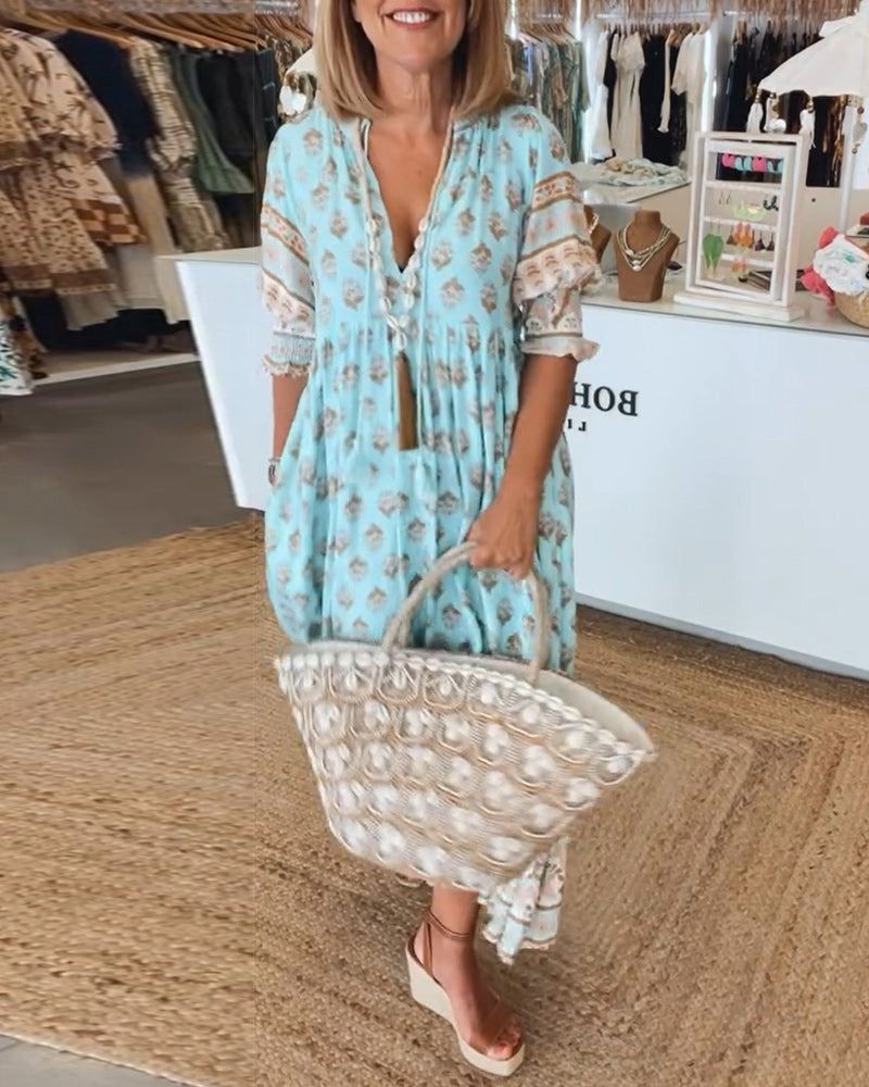 HILEY Casual Printed Dress - Elena Harper