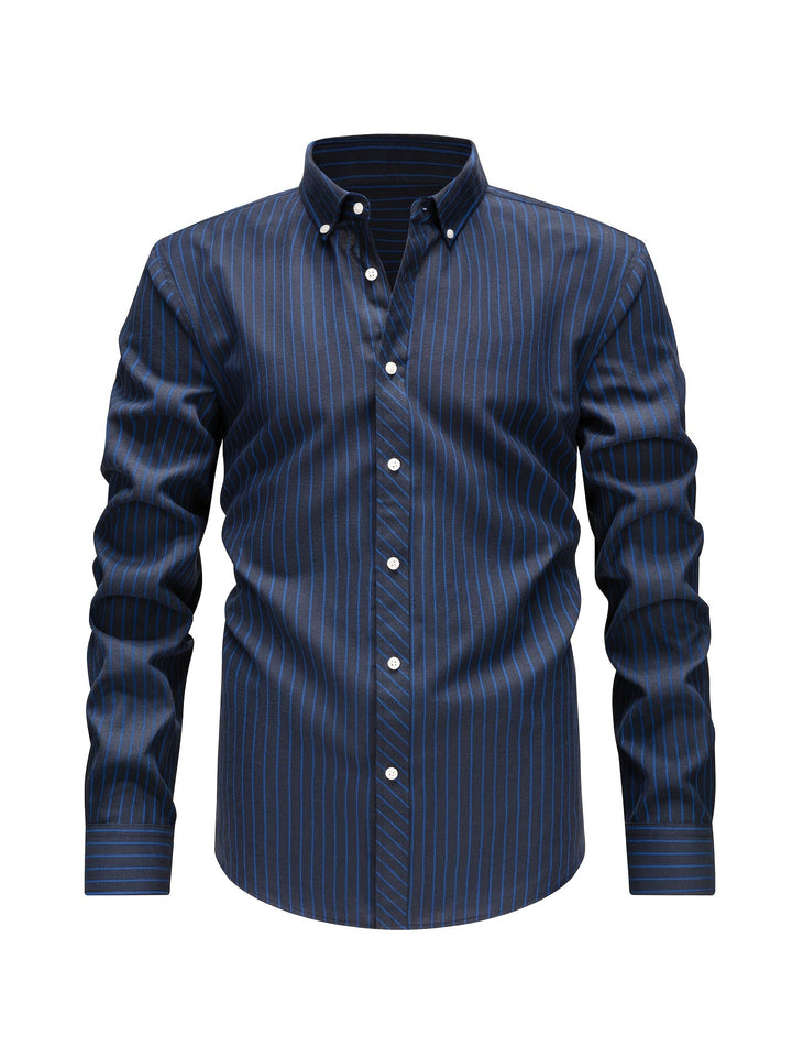 Striped Shirt with Buttons for Men - Elena Harper