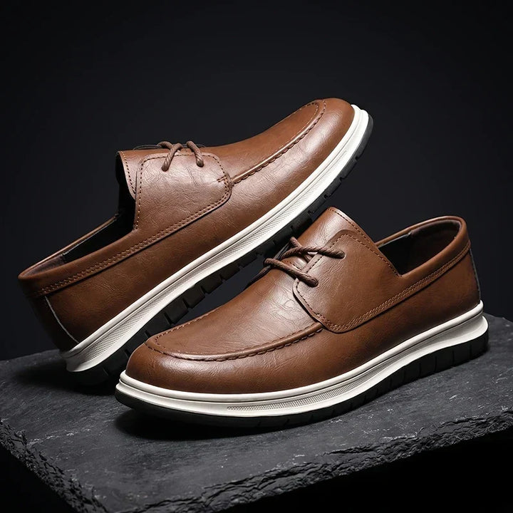 Elio | Earth Tone Vegan Leather Sneakers