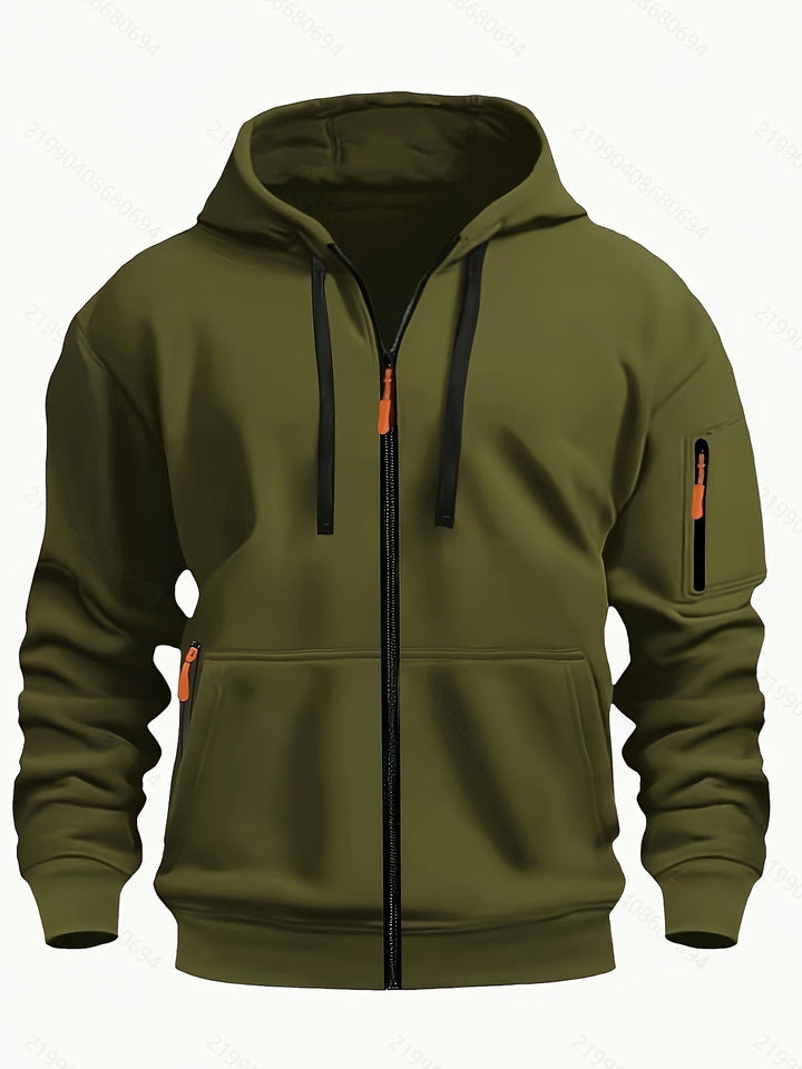 Men's Zip-Up Hoodie Casual & Comfortable Everyday Outerwear, view 7 - Elena Harper