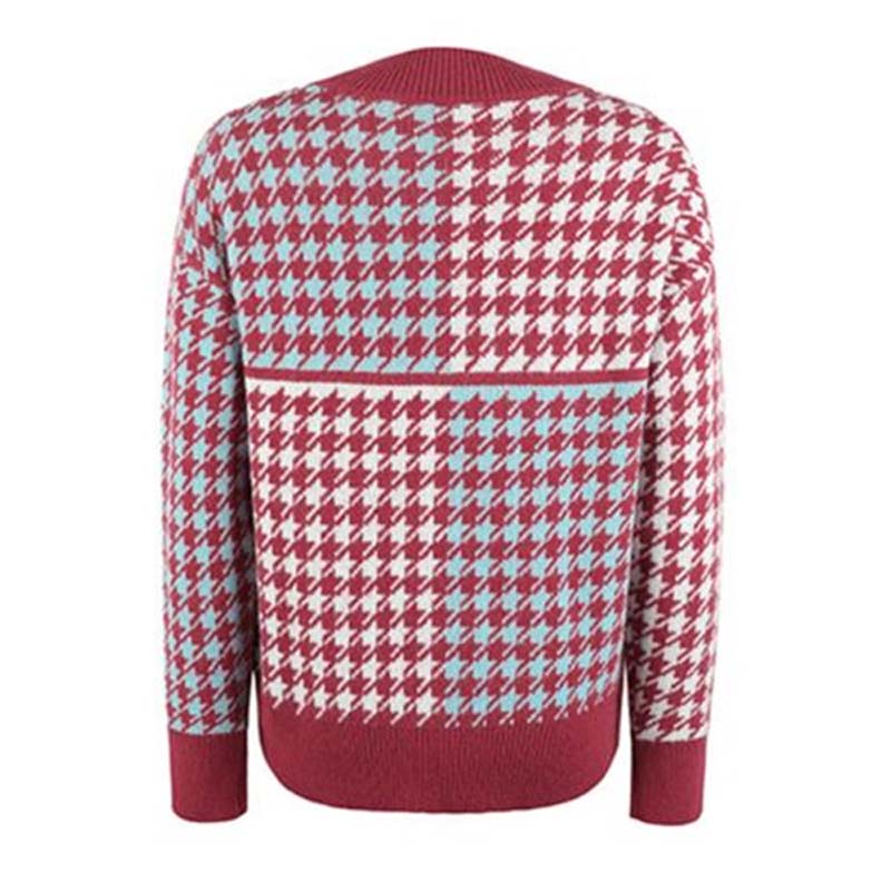 Casual Geometric Knit Pullover