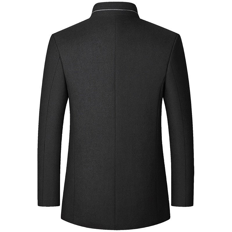 Moritz | Elegant and Warm Men's Trench Coat with Stand-Up Collar