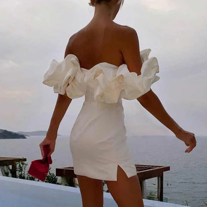 Natascha | Women's Wedding Guest Ruffled Mini Dress