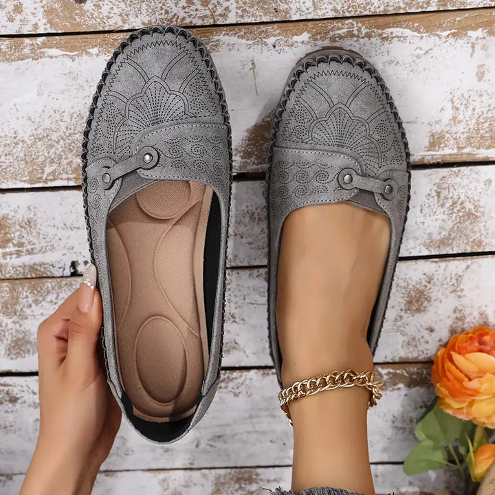 Leticia Women's Leather Shoes, Non-Slip & Soft, view 4 - Elena Harper