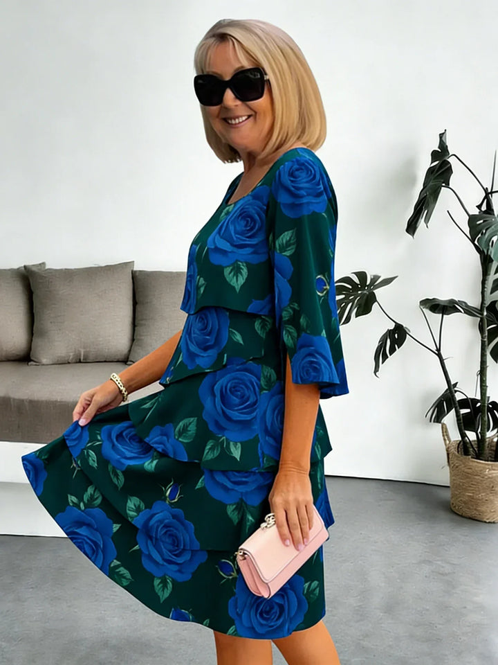 Sienna | Elegant Comfort Printed Midi Dress