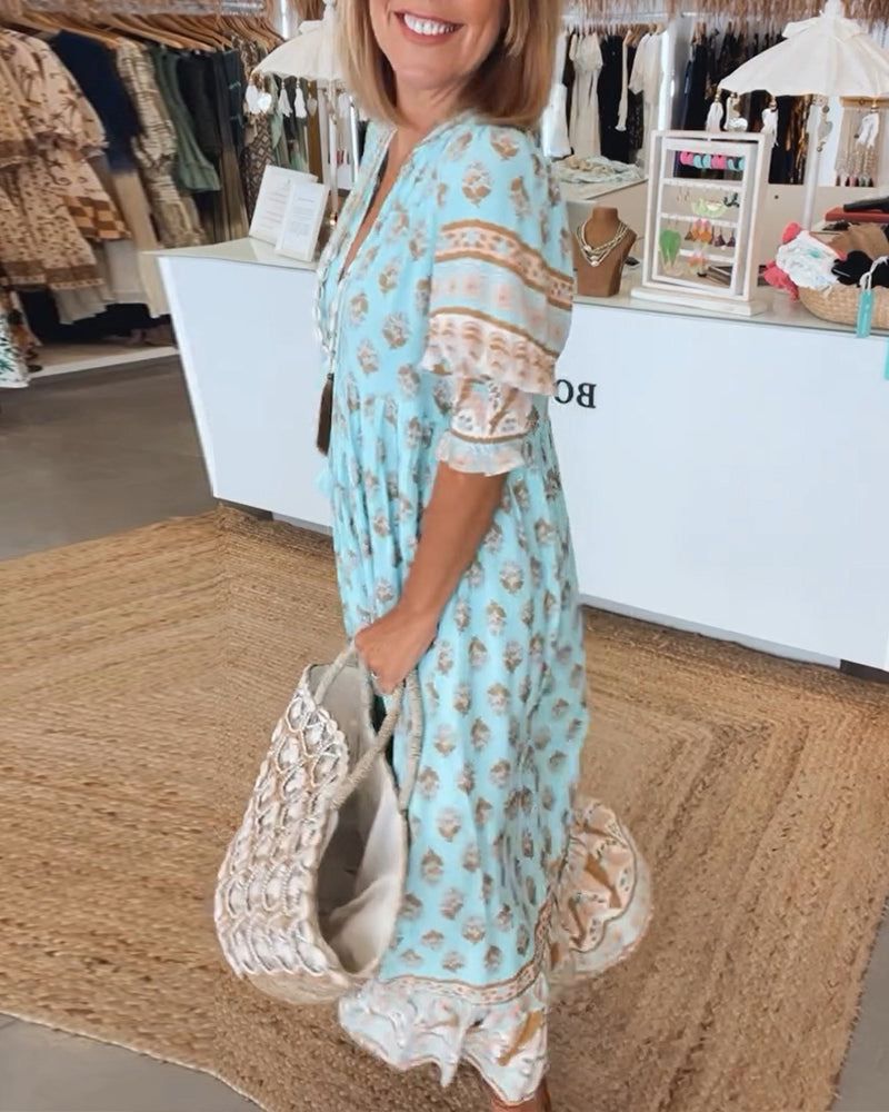 HILEY Casual Printed Dress - Elena Harper