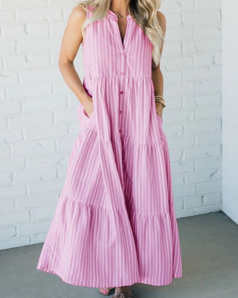 CARLIN Sleeveless striped dresses - Elena Harper