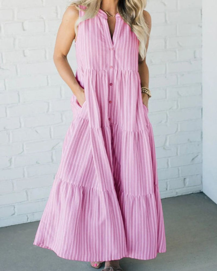 CARLIN Sleeveless striped dresses - Elena Harper