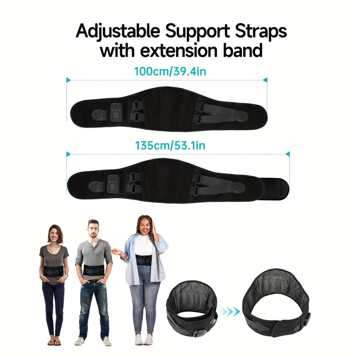 Wireless Heated Massage Belt for Back & Waist Relief