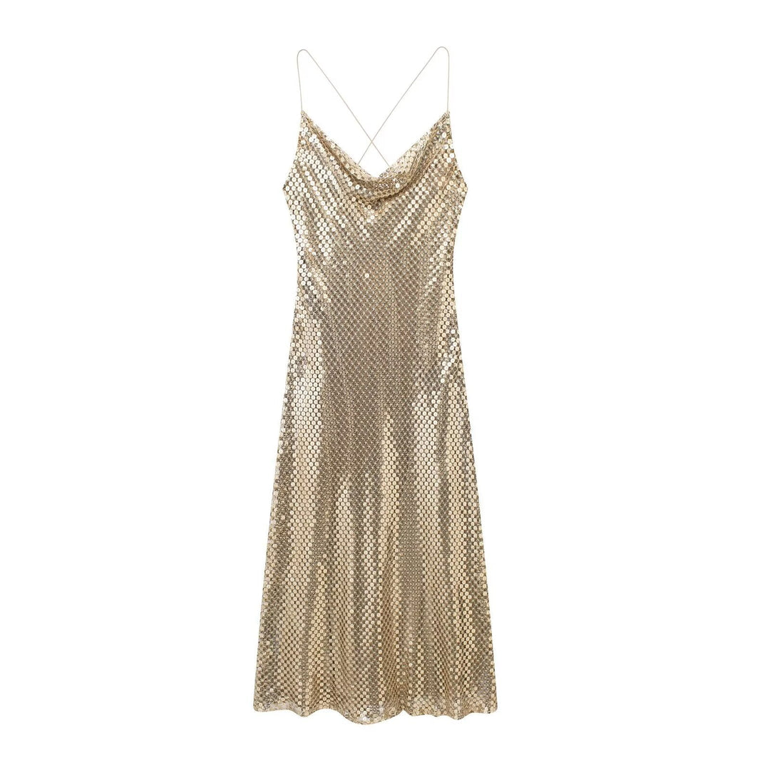 Light Drop Sequin Dress for Women - Mirelan