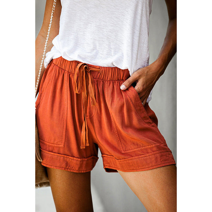 High-waisted wide-leg shorts for women