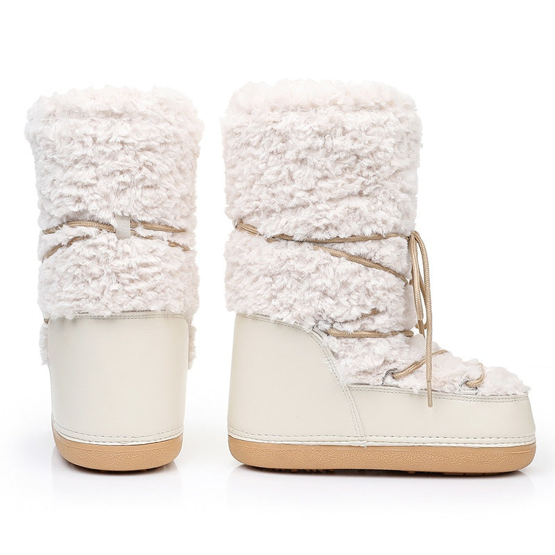 Women's snow boots with plush lining and mid-calf height - Zanarkand