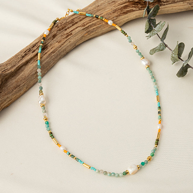 Bohemian Colorful Bead Necklace