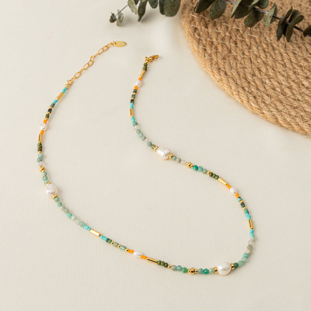 Bohemian Colorful Bead Necklace