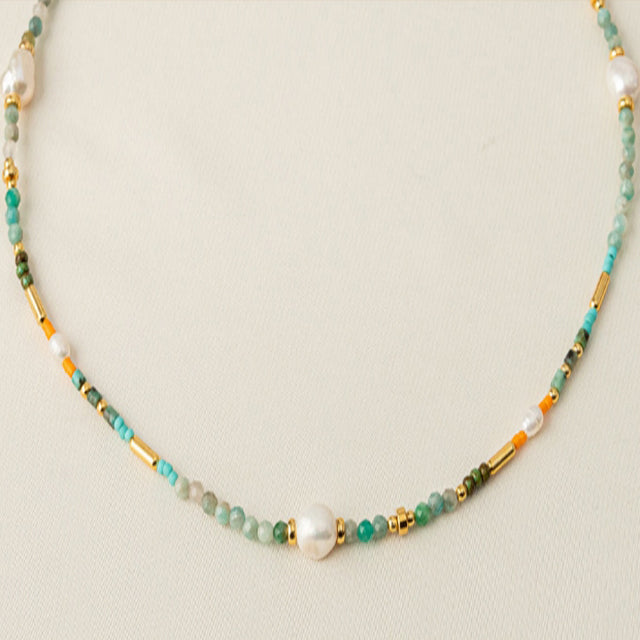 Bohemian Colorful Bead Necklace