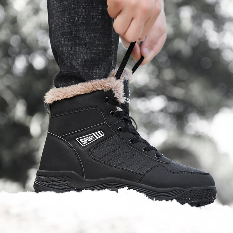 Men's Warm Interior Effect Waterproof Boots - Maevon