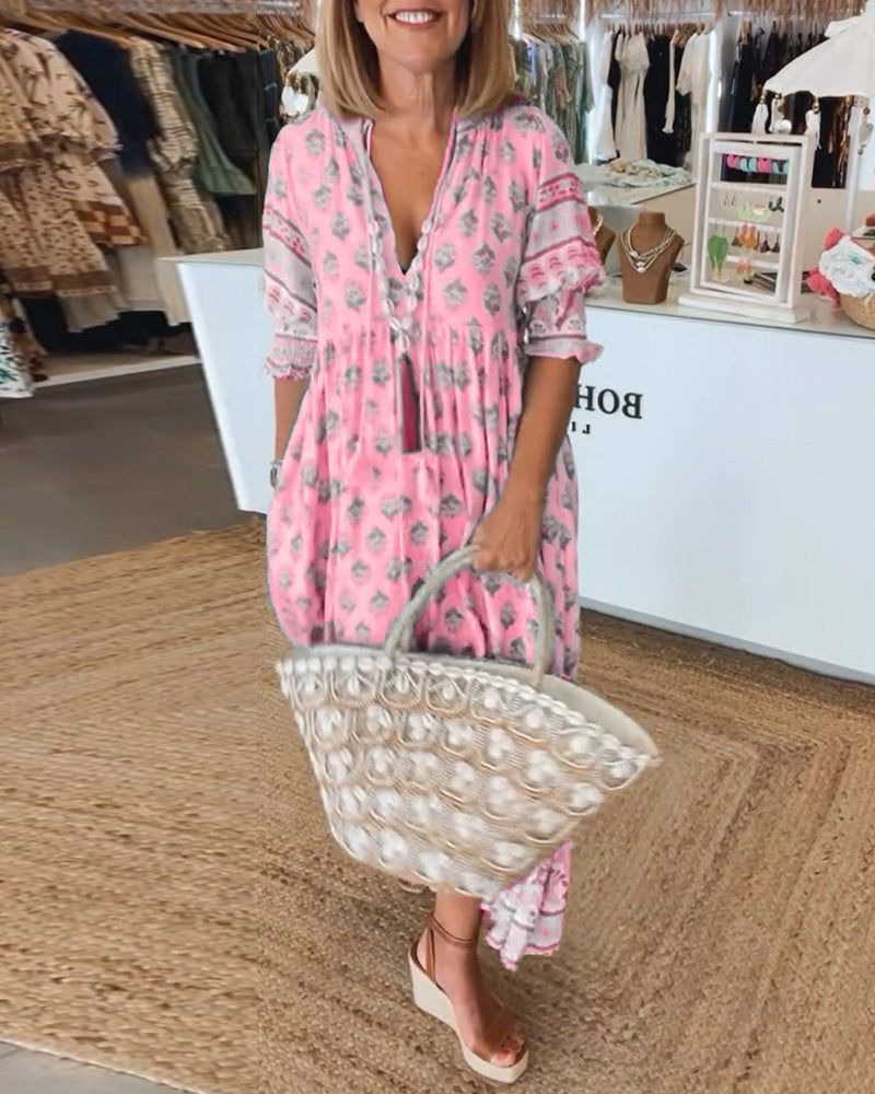 HILEY Casual Printed Dress - Elena Harper
