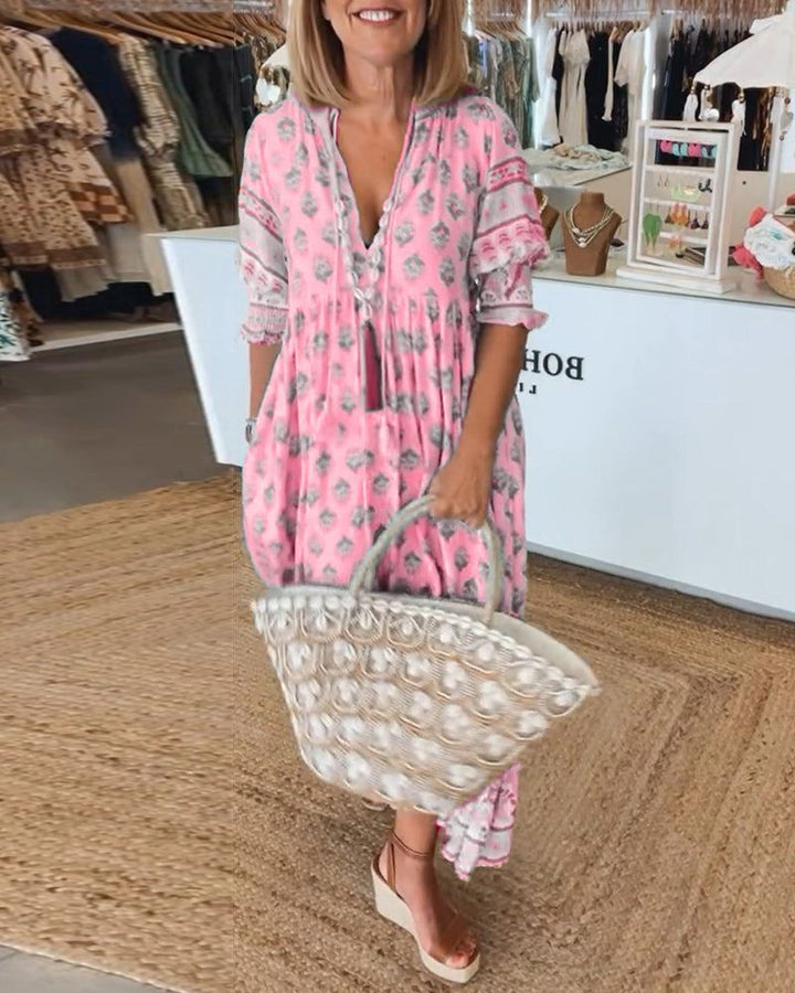 HILEY Casual Printed Dress - Elena Harper