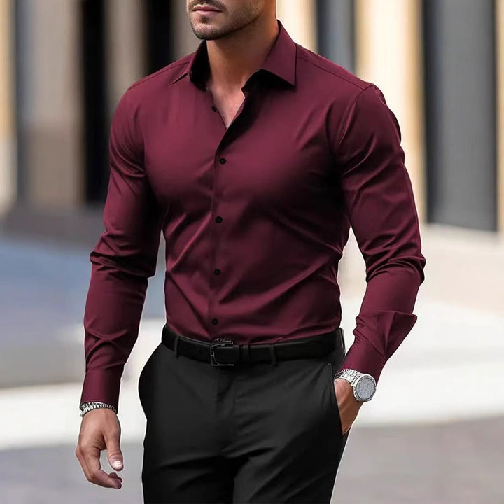 Velvet Collared Shirt for Men - Elena Harper