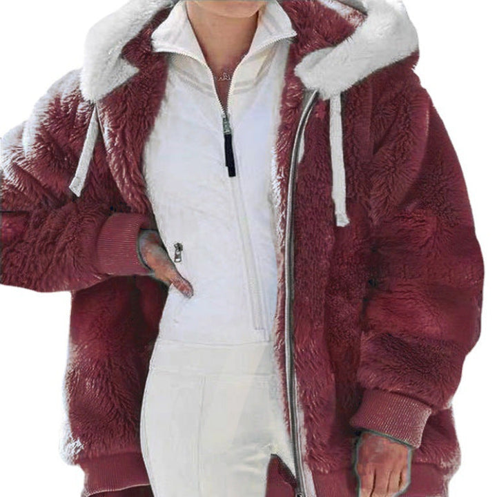 Alexa | Winter Jacket with Hood and Zipper