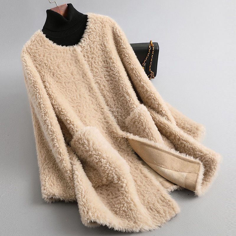 Tahliaa Teddy Fleece Coat with Pockets, view 5 - Elena Harper