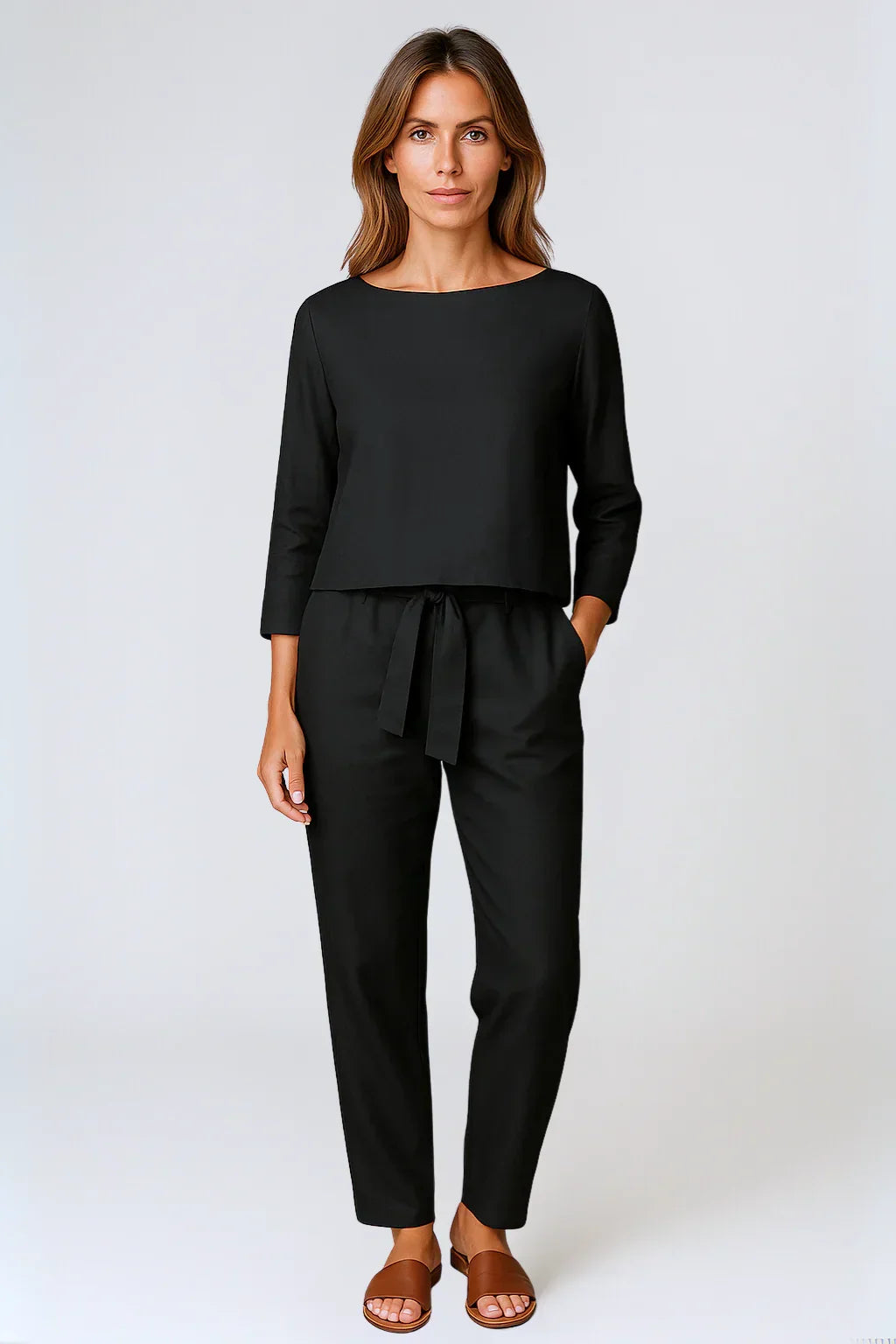 Aimee Elegant Two-Piece Set, view 4 - Elena Harper