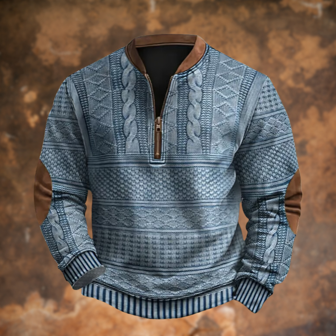 Sven | Men's Classic Winter Jacket with Zipper and Shearling Lining