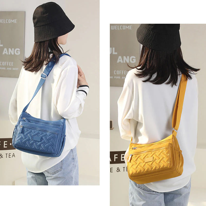 Lightweight and Functional Multi-Pocket Shoulder Bag for Women