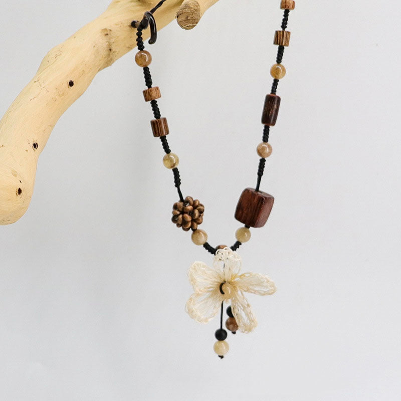 Handwoven Floral Necklace