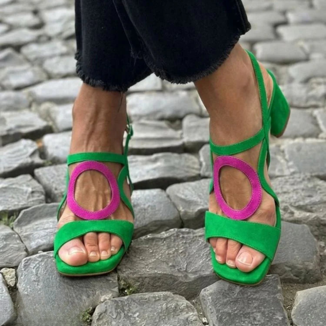 SANDALS WITH SQUARE TOE FOR WOMEN