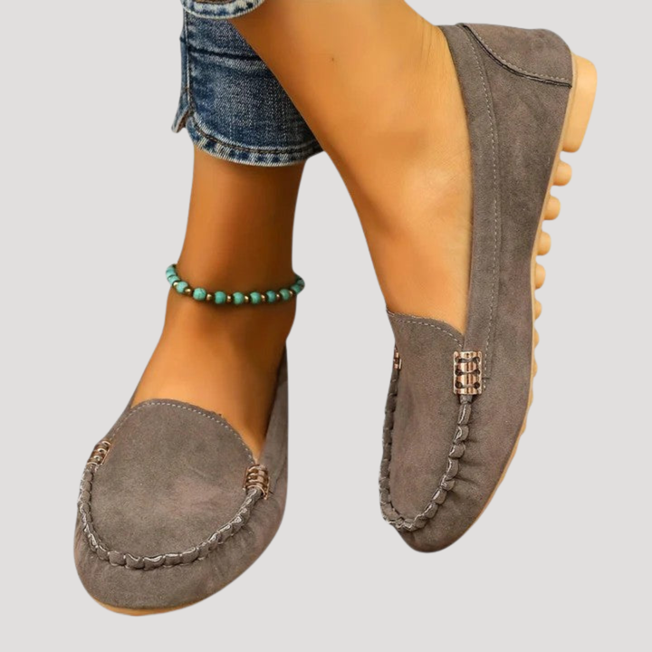 Casual Women’s Flat Shoes with Visible Stitching