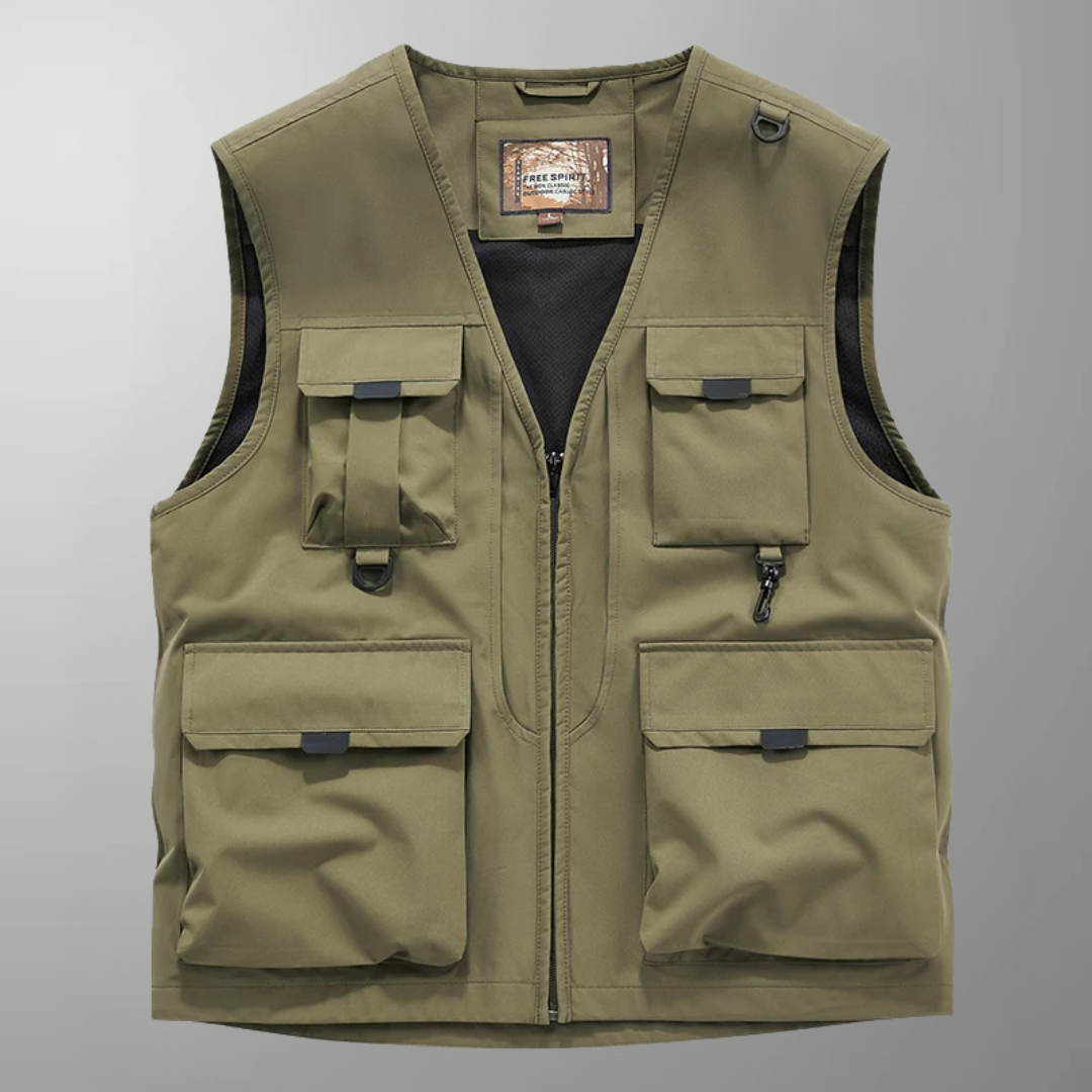 MULTI-POCKET BREATHABLE CARGO VEST