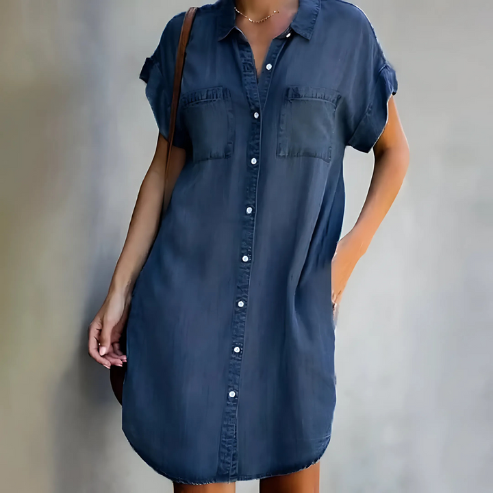 Adaline Summer Dress with Belly Coverage - Elena Harper