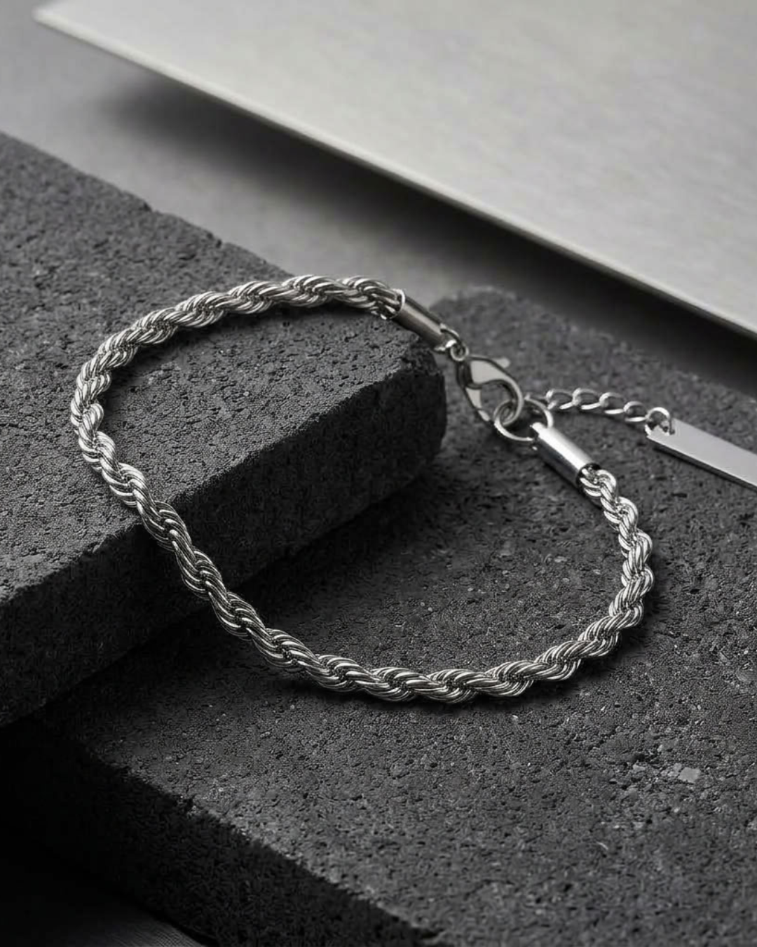 Stainless Steel 3MM  Rope Chain Bracelet For Men