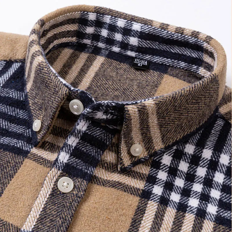 ELENA HARPER™  |  COSY FLANNEL CHECK SHIRT FOR MEN