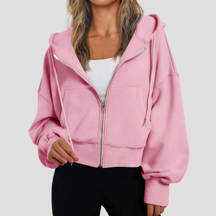 Women's Casual Hoodie Jacket with Balloon Sleeves