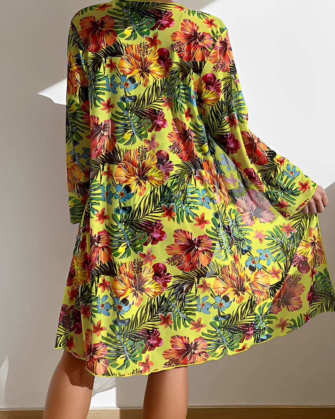Alani Tropical Print Bikini Set with Cover-up - Elena Harper