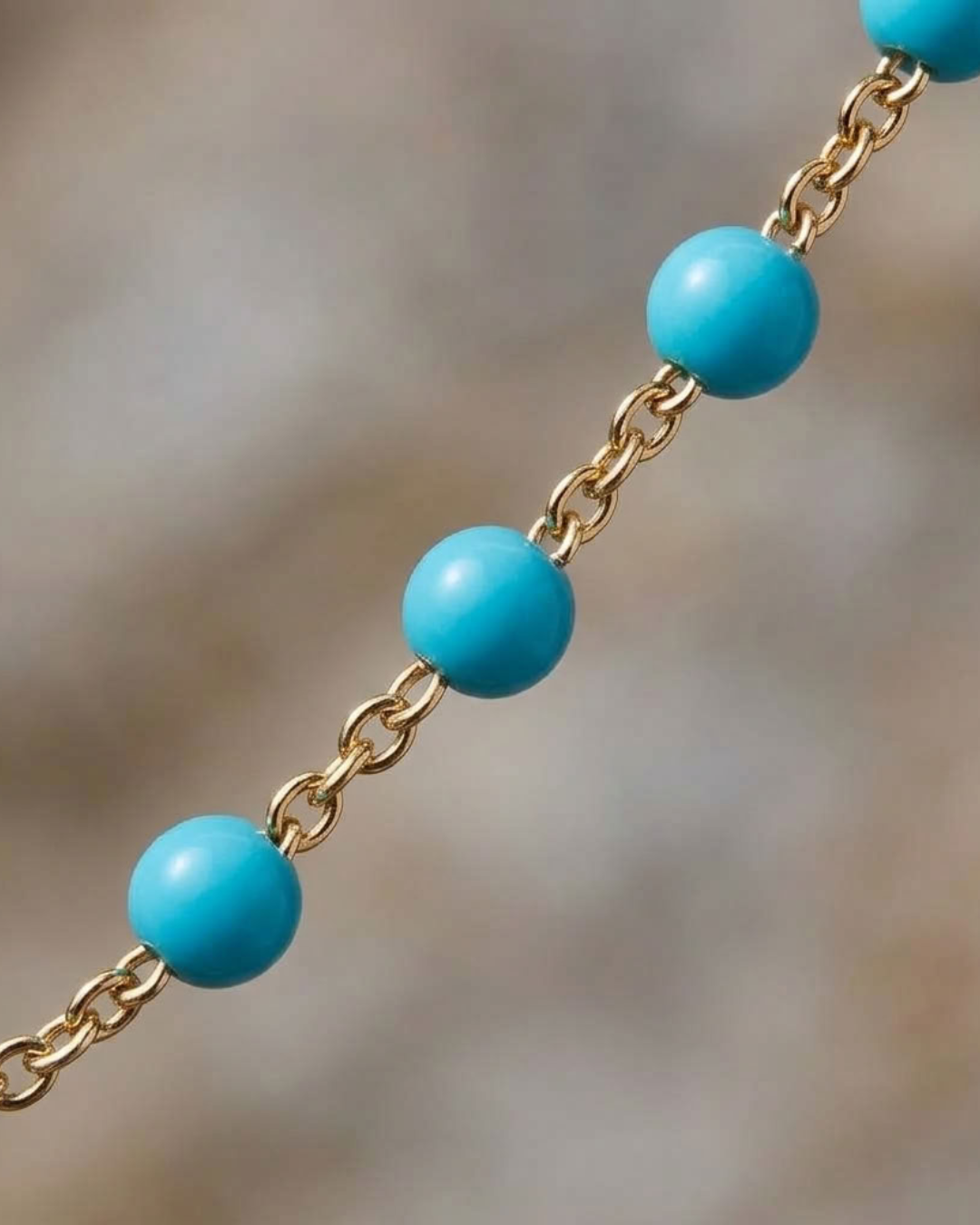 Golden Chain Necklace with Colorful Stones for Men
