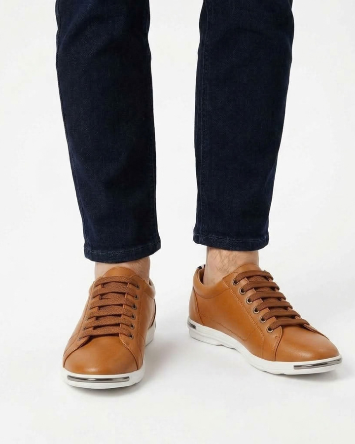Waterproof Leather Casual Sneakers For Men